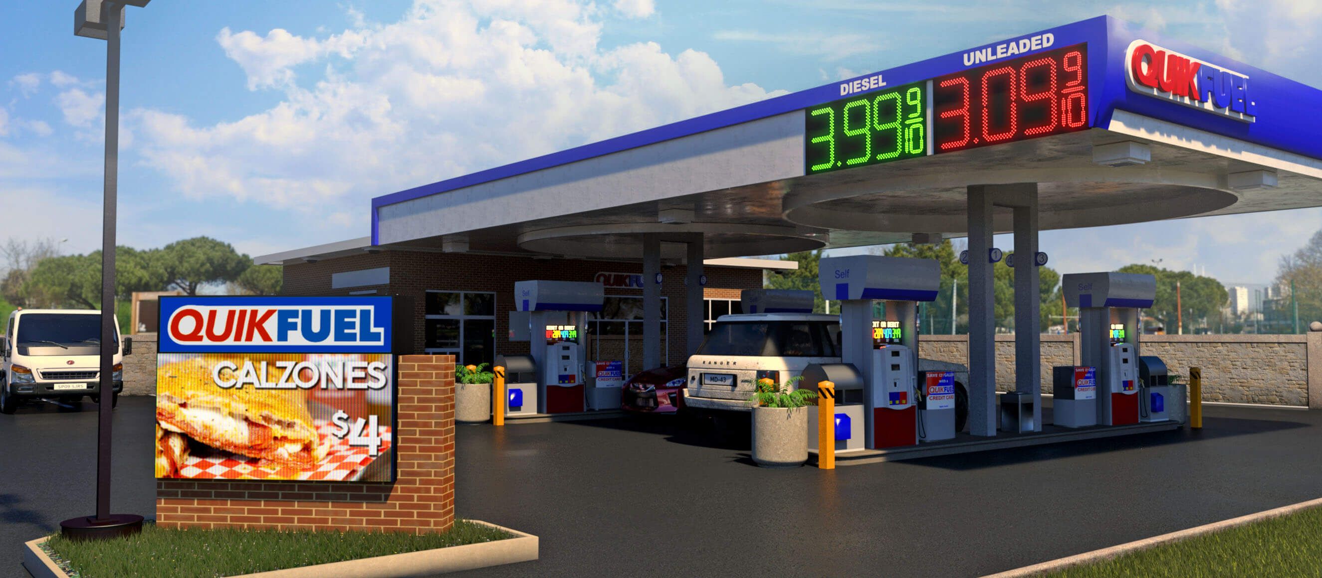Gas Price and Full-Color LED Displays by Numeritex Displays